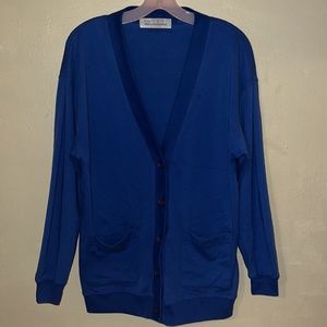 Blue cardigan